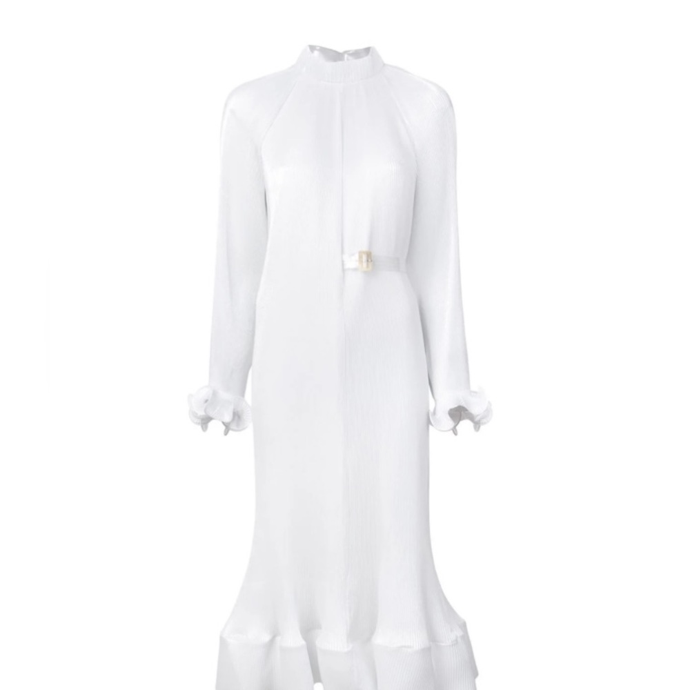 Tibi White Midi Dress